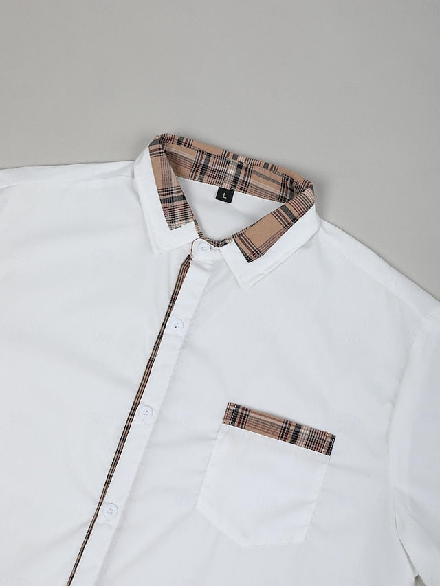 Up Button Casual Men's Summer Shirt Black