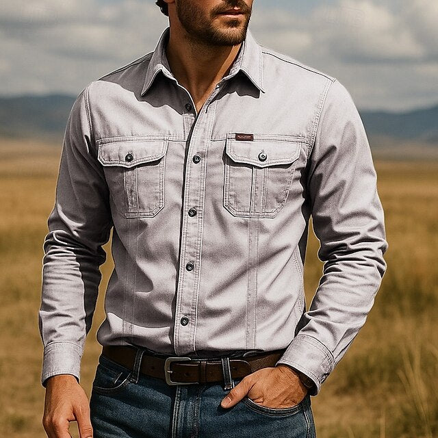 Button Beach Men's Casual Up Shirt Summer