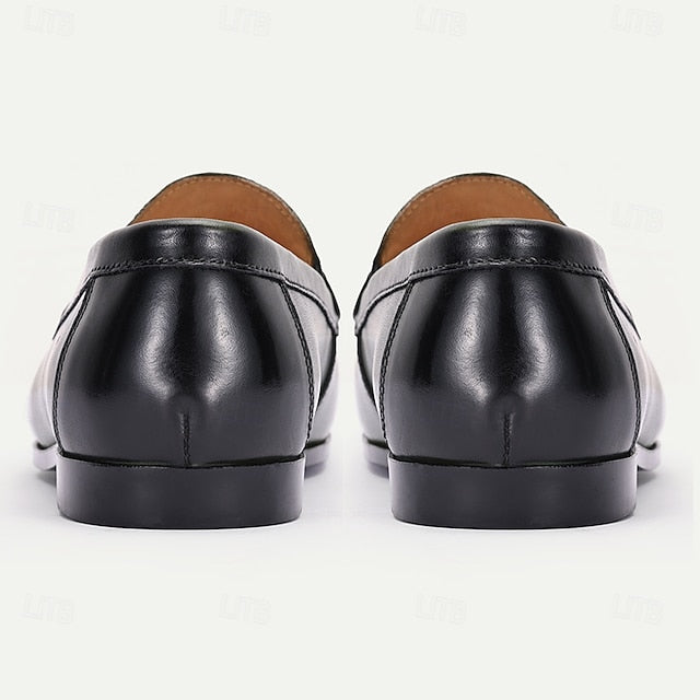 Leather Men's with Green Crocodile Pattern – Loafers