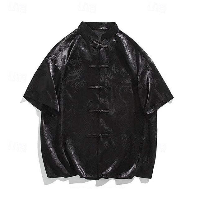 Men's Shirt Beach Button Casual Up Summer
