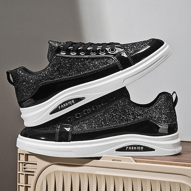 PU Casual Walking Slip Comfortable Sneakers Men's Leather