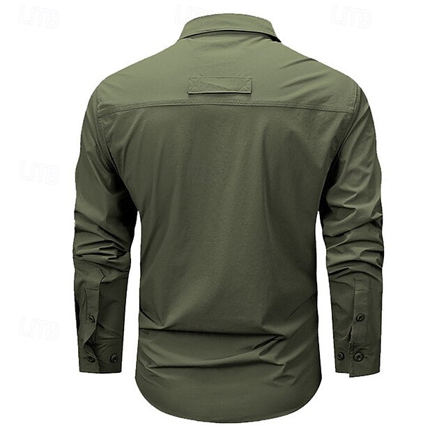 Workwear Shirts Button Shirt Men's Work Up