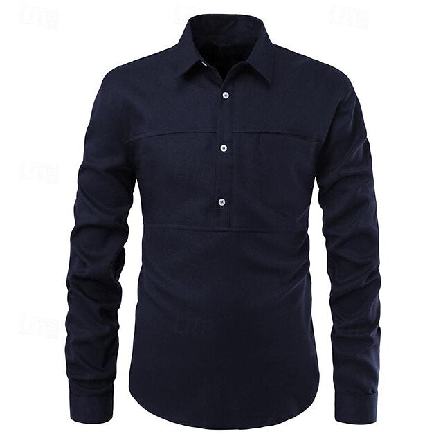 Button Men's Casual Shirt Beach Summer Up