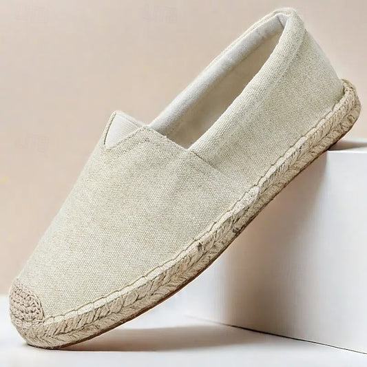 Shoes Slip-On Men's Rope with Canvas Red Espadrille Jute
