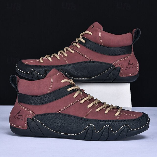 Casual High-Top Lightweight Men's Sneakers Lace-Up –