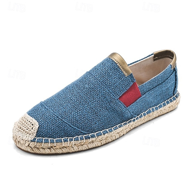 with Red Sole - Espadrille Men's Shoes Jute Slip-On