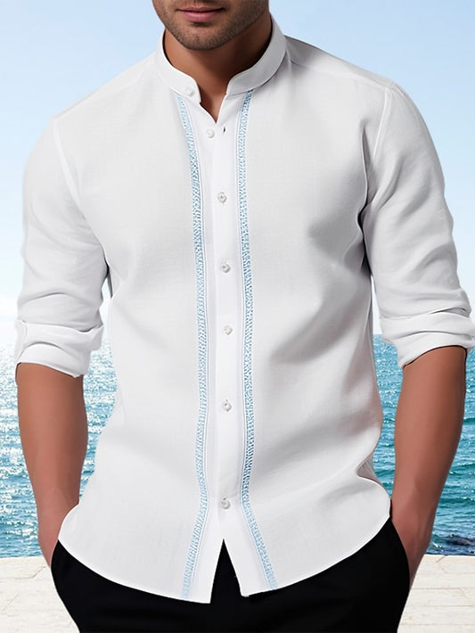 Chinese Mandarin Men's Collar Shirt