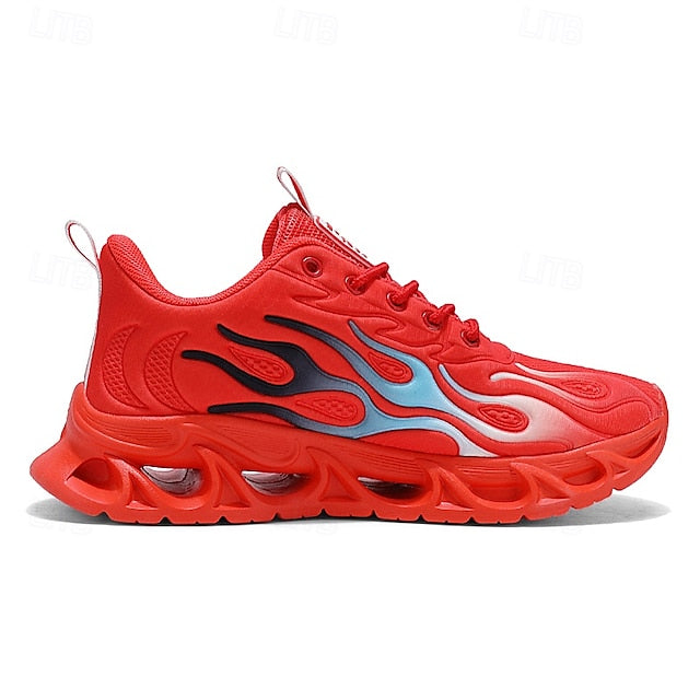 Detailing Red Men's Flame with Running Shoes