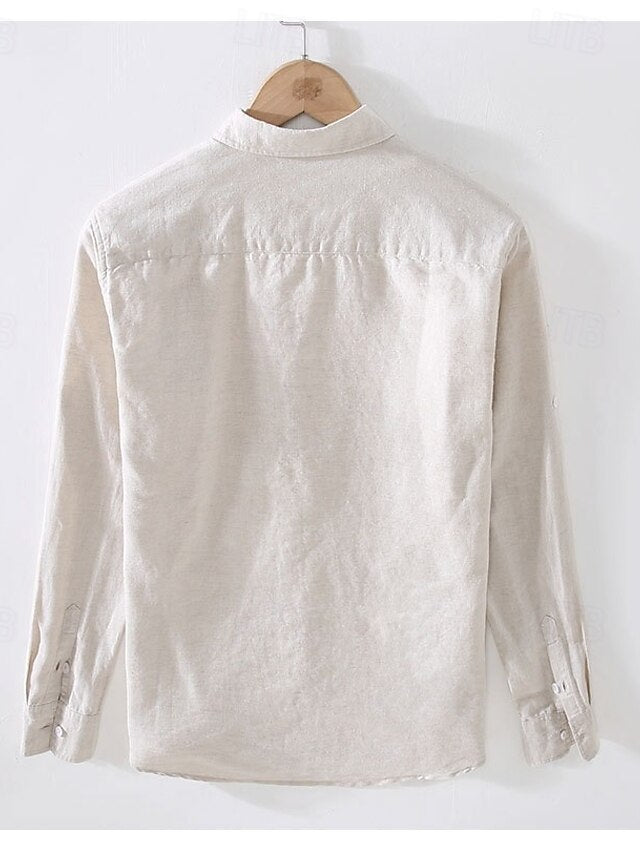 T Classic Long Men's Standard Casual Shirt Fit Beach