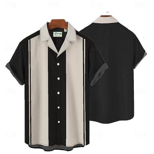 Bowling Shirt Summer Collar Men's Cuban
