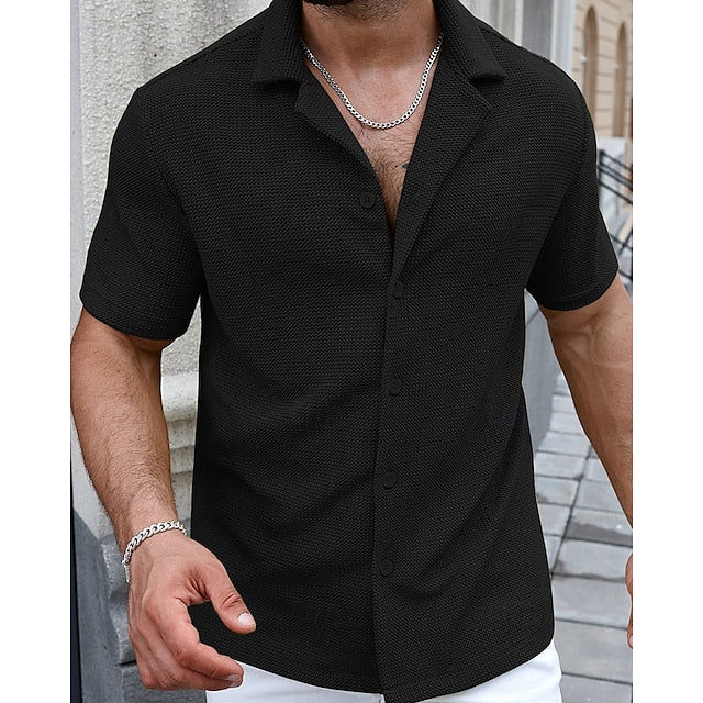 Shirt Summer Beach Blue Green Wear Casual Men's