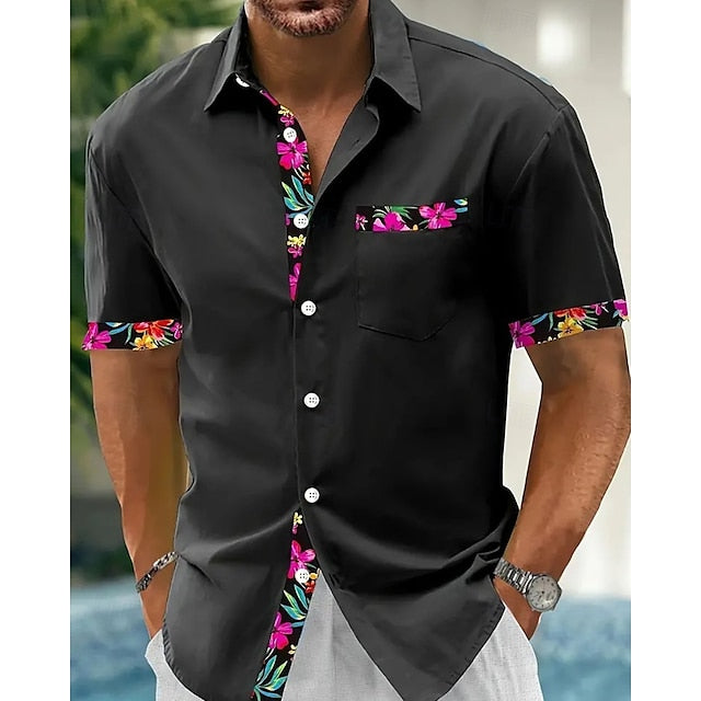 Beach Men's Up Button Summer Shirt Casual