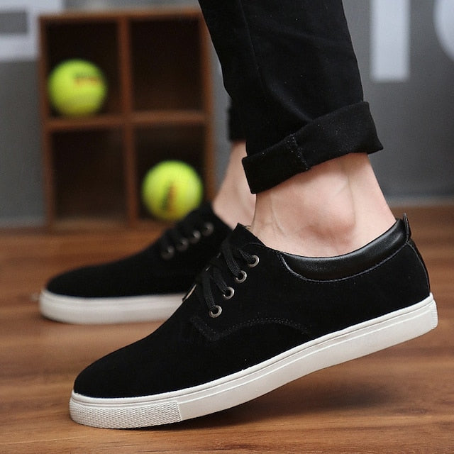 Brown Low-Top Men's Casual Suede Retro Lace-Up – Sneakers