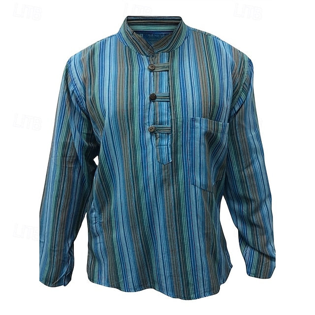 Popover Shirt Men's Casual Summer Beach