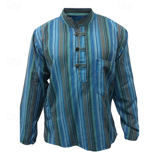 Popover Shirt Men's Casual Summer Beach