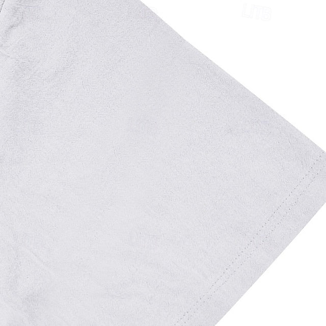 Casual Men's Cotton Shirt Linen Up Button