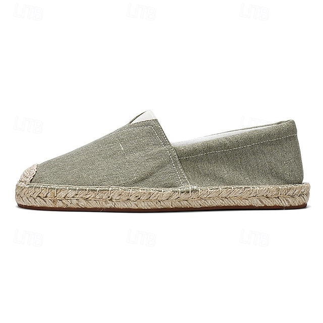 Shoes Slip-On Men's Rope with Canvas Red Espadrille Jute