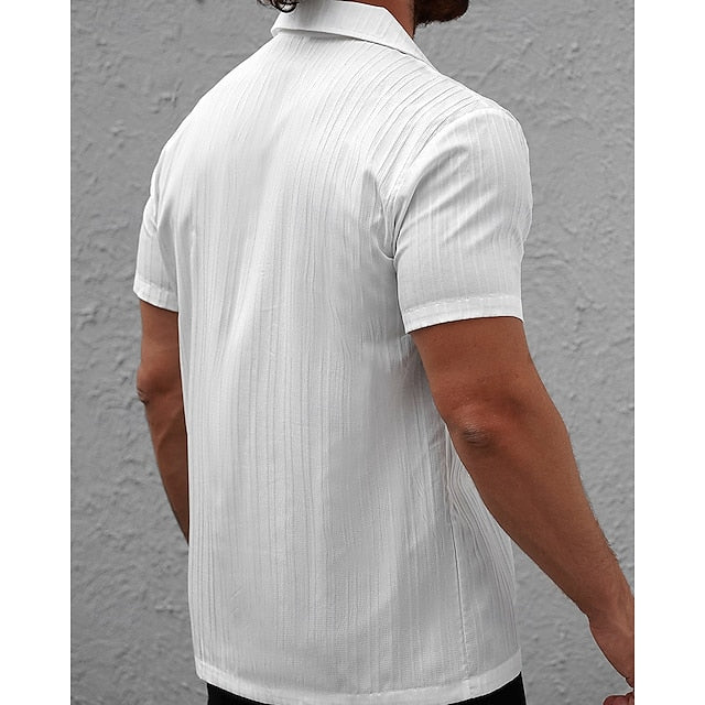 Men's Button Up Beach Shirt Summer Casual