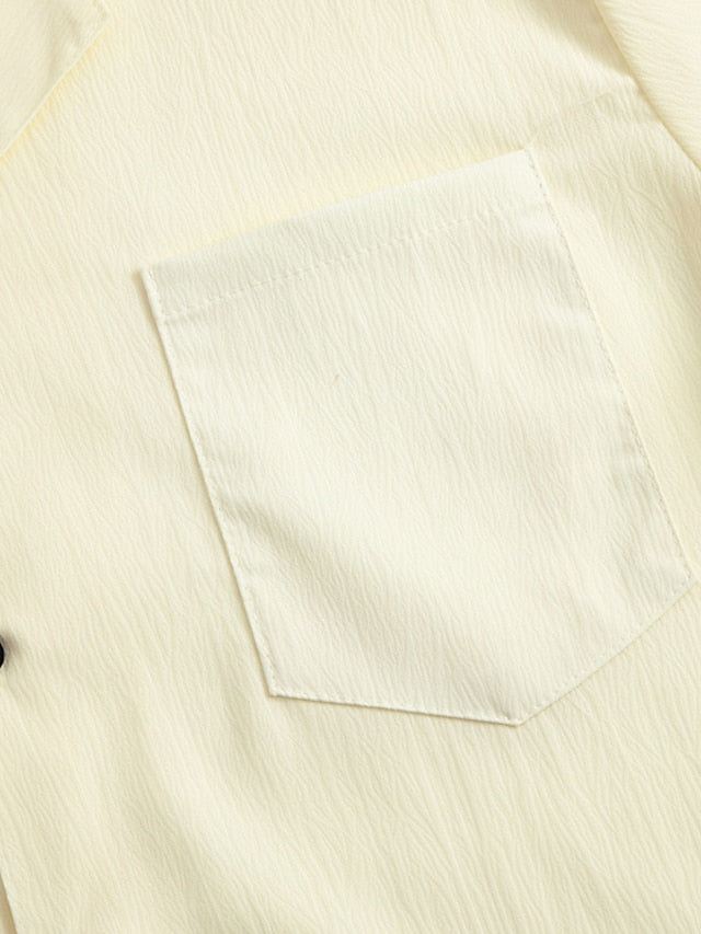 Casual Black Up Button Men's Summer Shirt