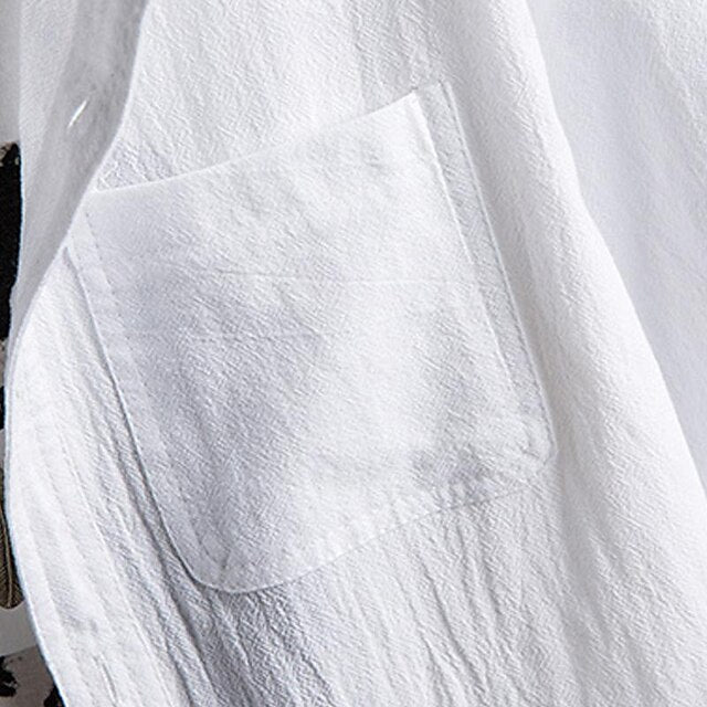 Chinese Collar Mandarin Shirt Men's