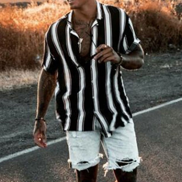 Summer Men's Shirt Casual Hawaiian