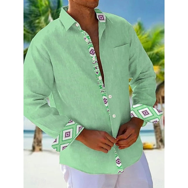 Casual Button Summer Beach Up Men's Shirt