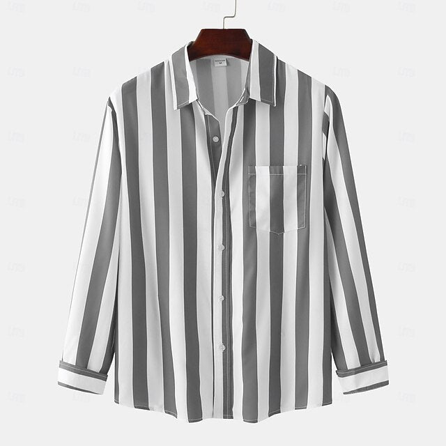 Up Casual Shirt Button Men's Summer