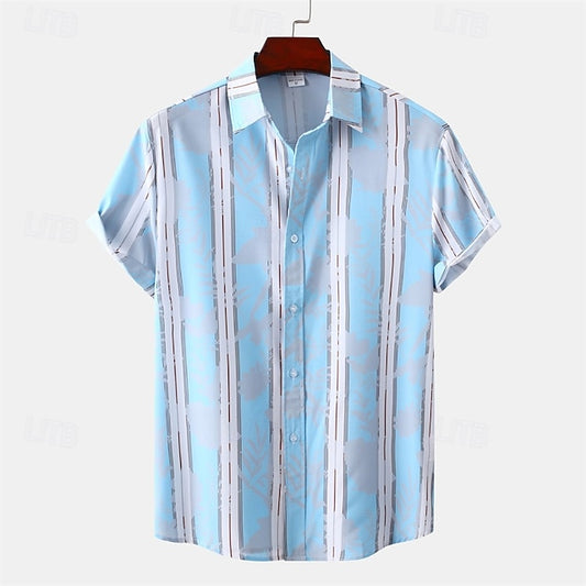 Button Men's Up Beach Summer Casual Shirt