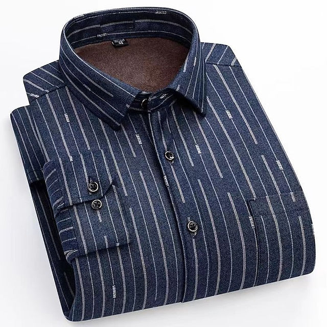 Men's Striped Vacation Round / Plaid Shacket Chevron