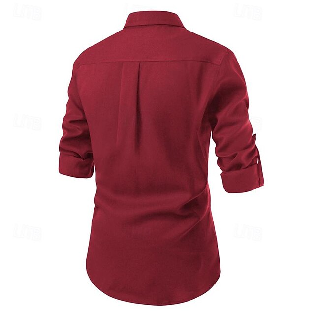 Button Men's Casual Shirt Beach Summer Up