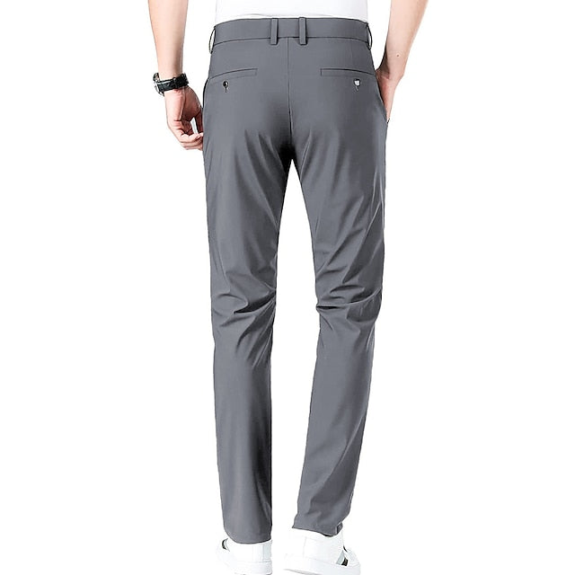 Pants Men's Golf Stretch Casual Trousers Pocket
