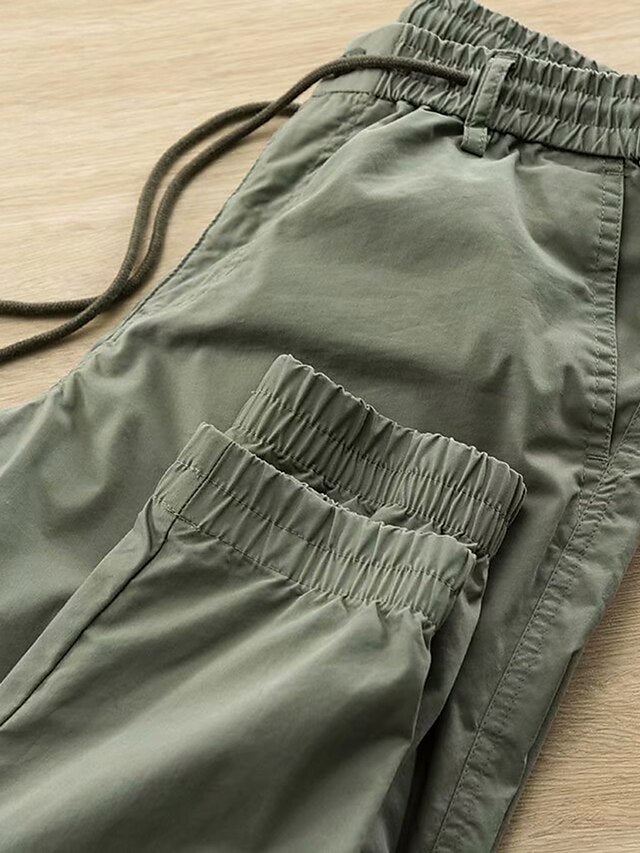 Pocket Pants Chinos Joggers Elastic Trousers Casual Men's