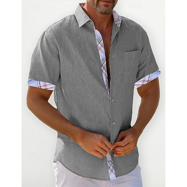 Men's Linen Casual Beach Summer Wear Shirt