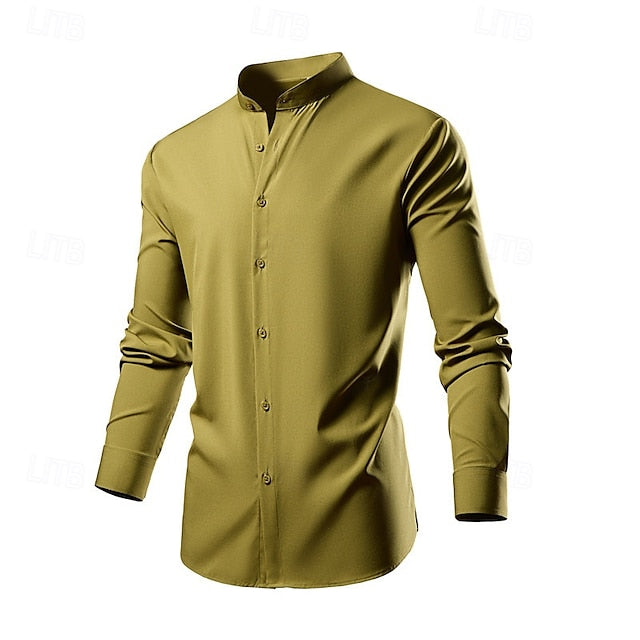 Shirt Casual Up Summer Button Men's Beach