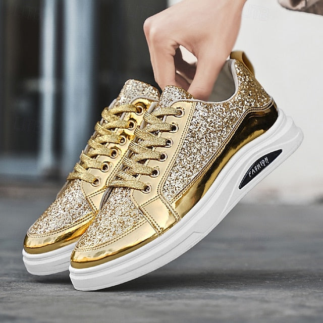 PU Casual Walking Slip Comfortable Sneakers Men's Leather
