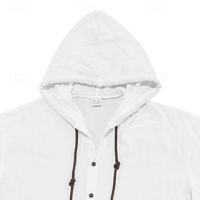 Beach Summer Shirt Casual Men's Up Button