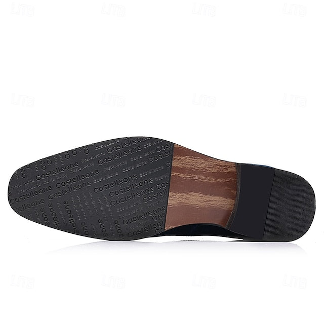 Red Dress Velvet Men's Shoes Slip-On