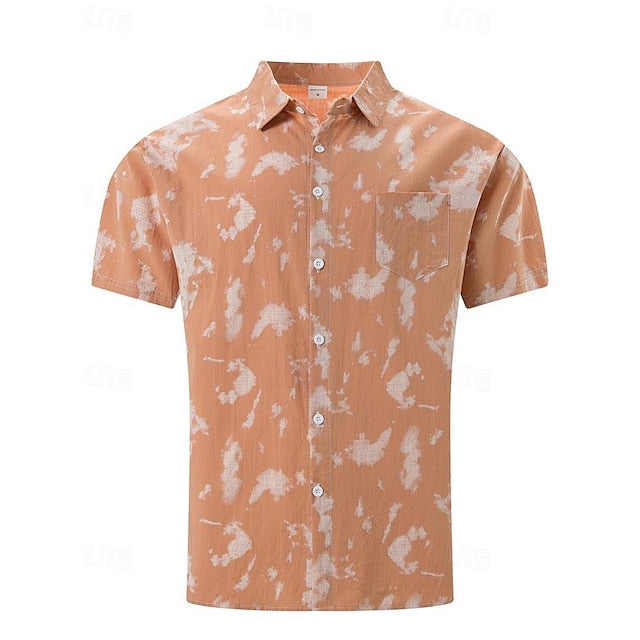 Up Button Men's Shirt Beach Summer Casual