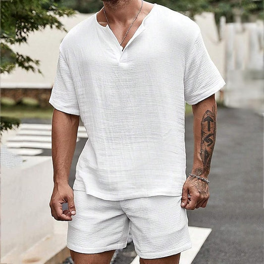 Shirt Piece Matching Casual Sets 2 Men's Summer Set