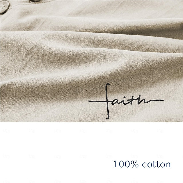 Linen Summer Men's Beach Shirt Hawaiian