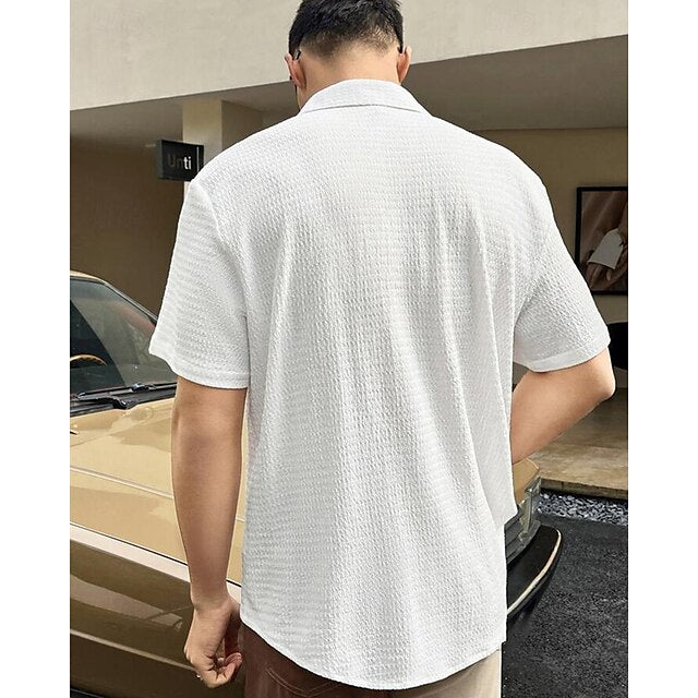 Casual Shirt Up Men's Summer Beach Button