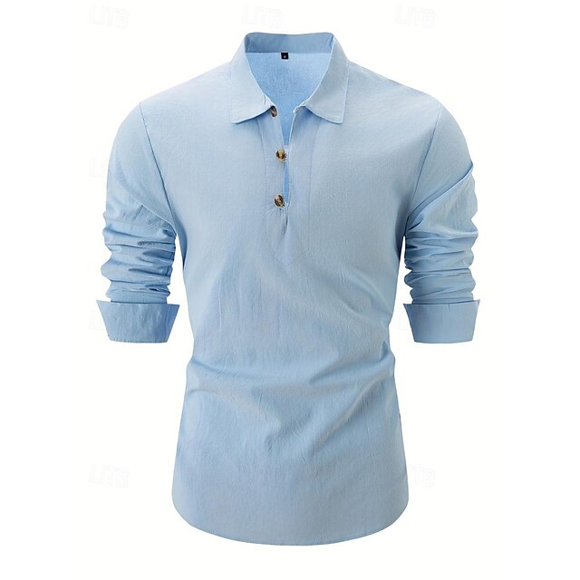 Popover Men's Shirt Beach Linen Summer