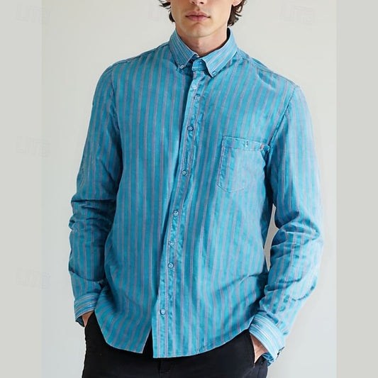 Beach Summer Shirt Up Men's Button Casual