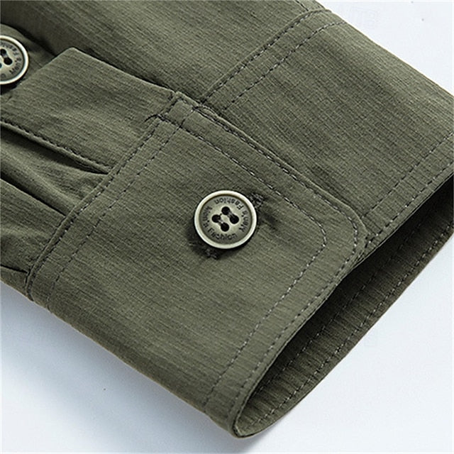 Shirt Men's Up Summer Beach Button Casual