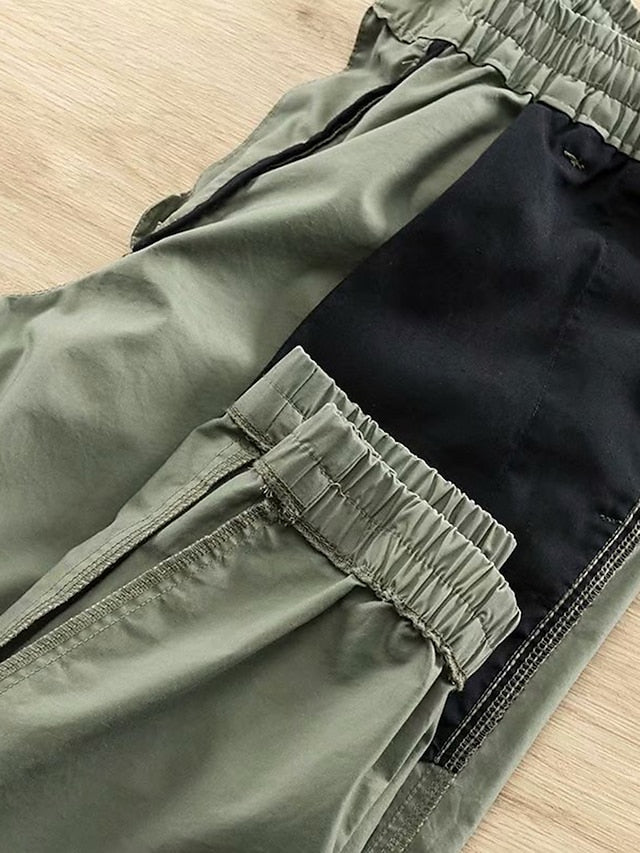 Pocket Pants Chinos Joggers Elastic Trousers Casual Men's
