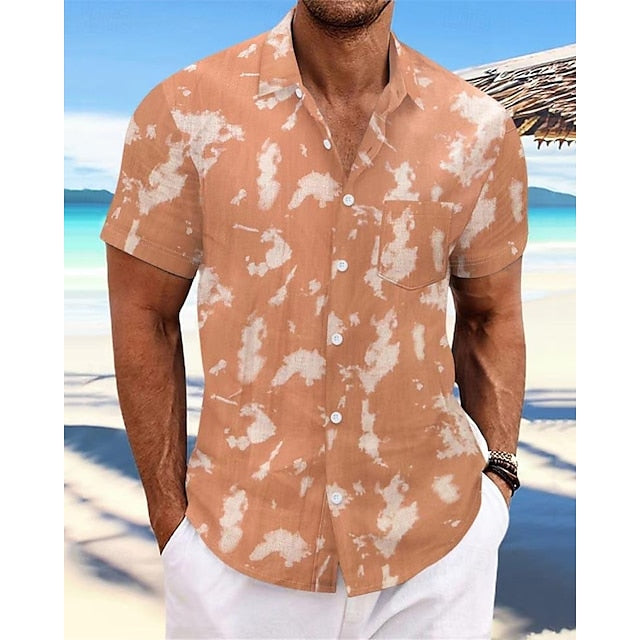 Up Button Men's Shirt Beach Summer Casual