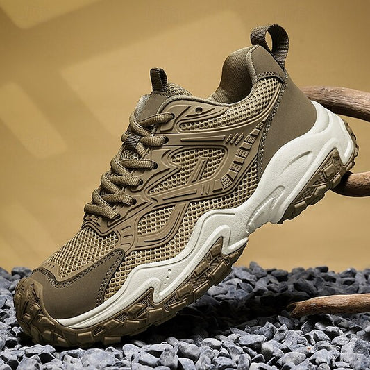 Green Olive Walking Sneakers Hiking - Men's Durable Outdoor