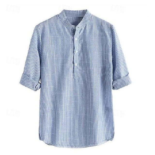 Men's Button Up Beach Shirt Summer Casual