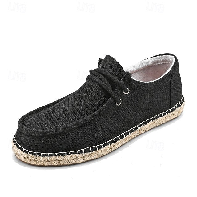 with Men's Rope – Beige Detail Loafers Casual Espadrille
