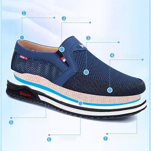 Slip-Ons Men's Shoes Flyknit Walking Loafers Casual